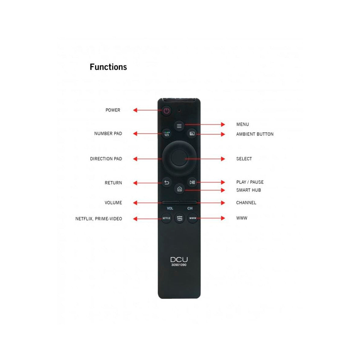 Dcu - Remote control for Samsung Smart LCD/LED TV