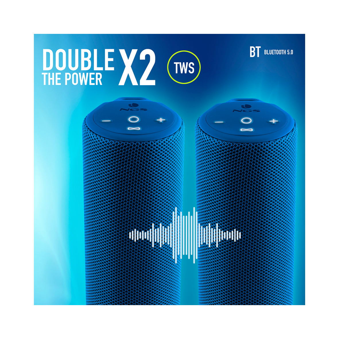 NGS - Wireless Speaker Roller Reef Blue 20W Bluetooh