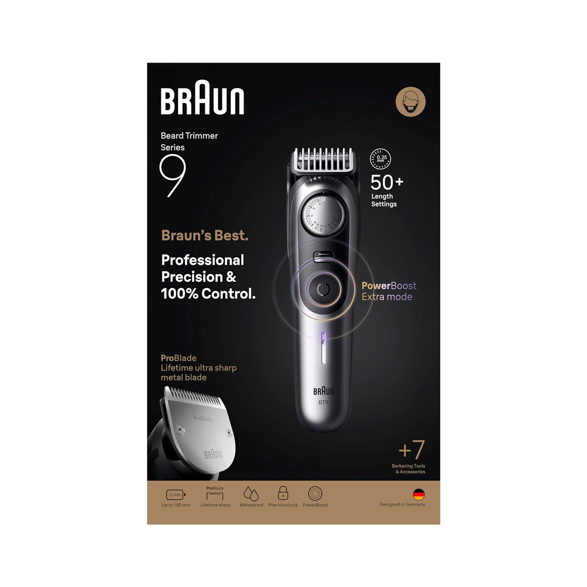 Braun - Beard Trimmer - Serie 9 - 7 in 1 (BT9520)