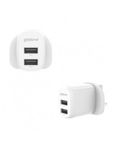 Groov-e Dual USB Charger 12 w