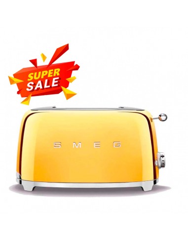 Smeg Toaster 2x2 Glossy Gold TSF01GOEU