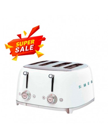 Smeg Toaster 4x4 White TSF03WHEU