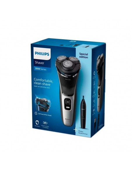 Shaver 3000 Series S3143/02 + Nose/Ear Trimmer NT1650