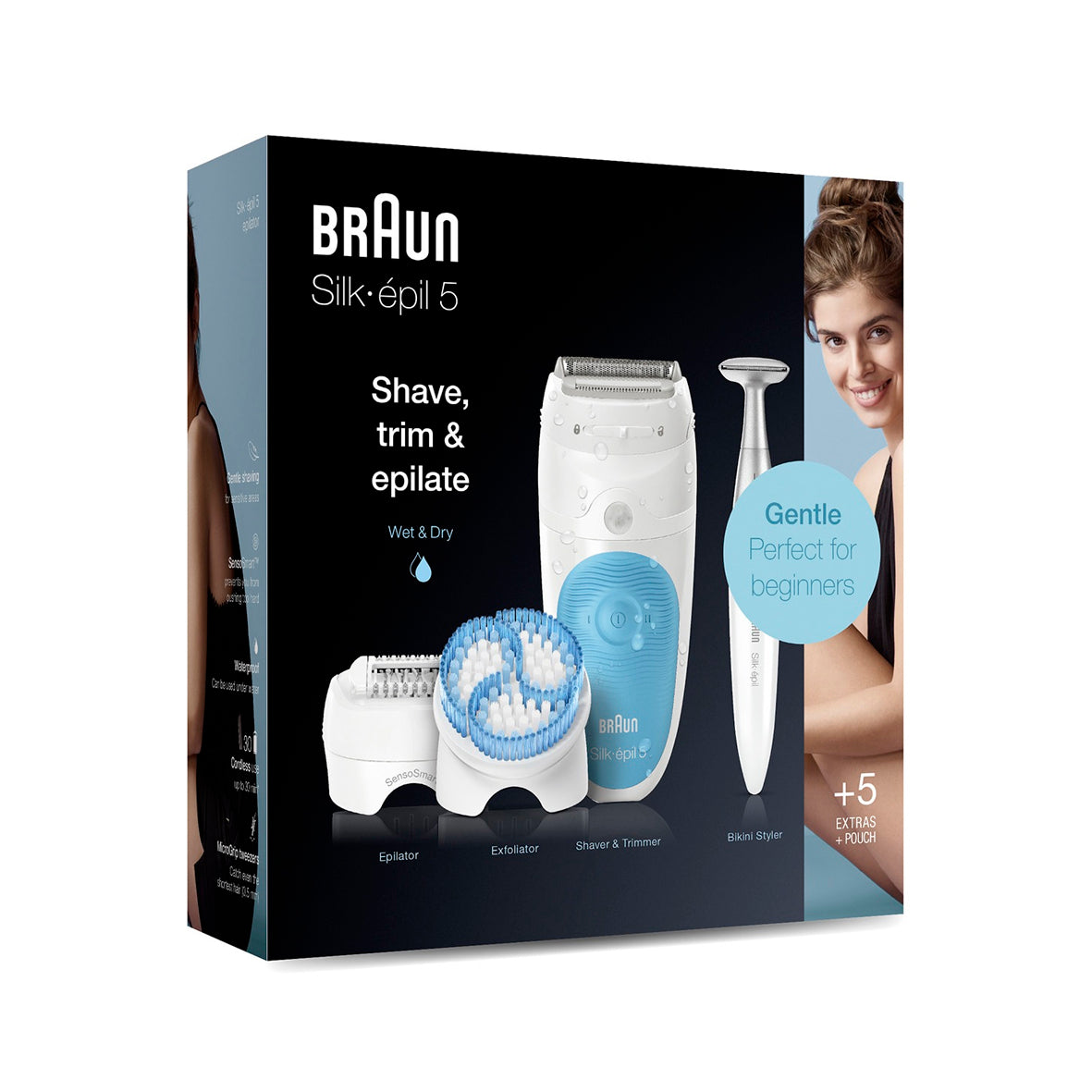 Braun - Silk-épil 5 Epilator with 5 Extras (5-815)