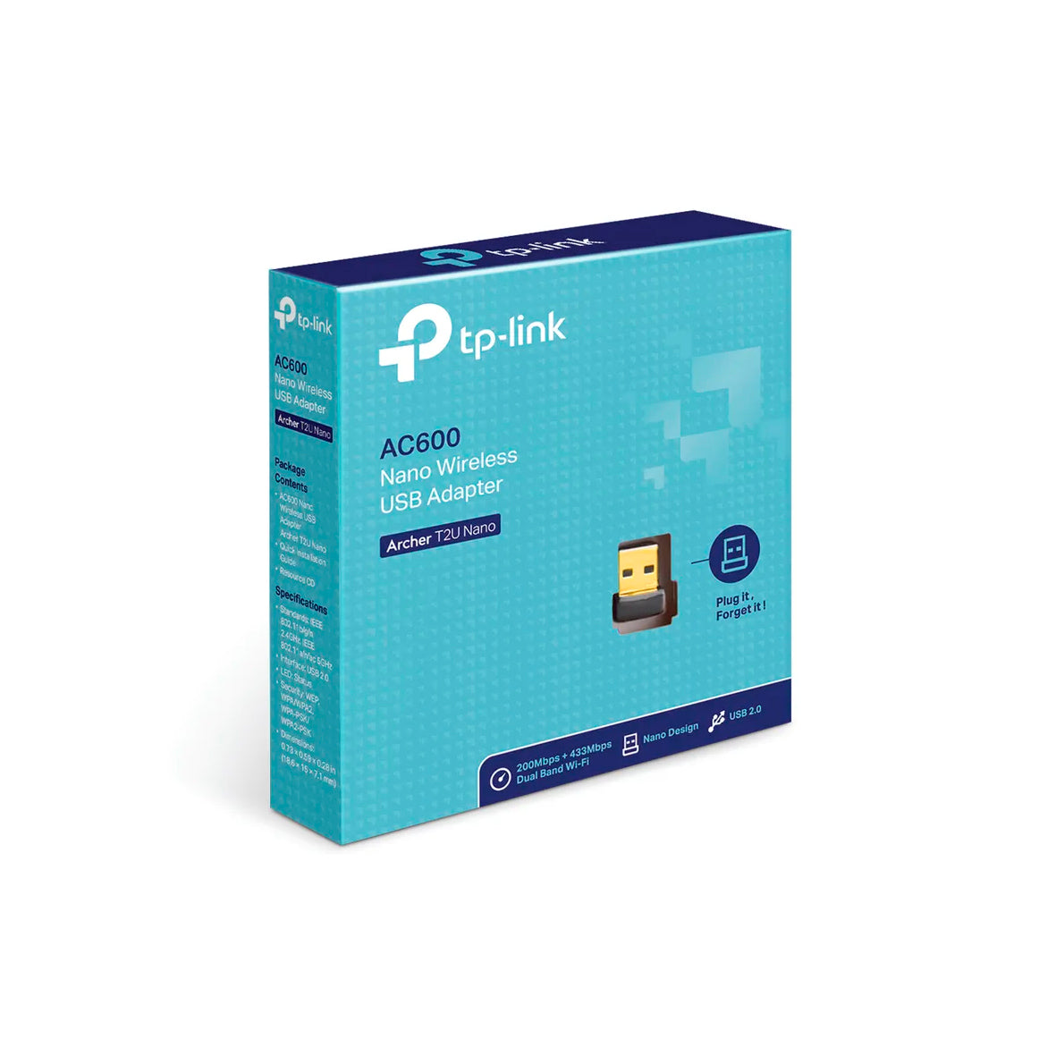 TP-Link - Archer T2U Nano AC600 Nano Wireless USB Wi-Fi
