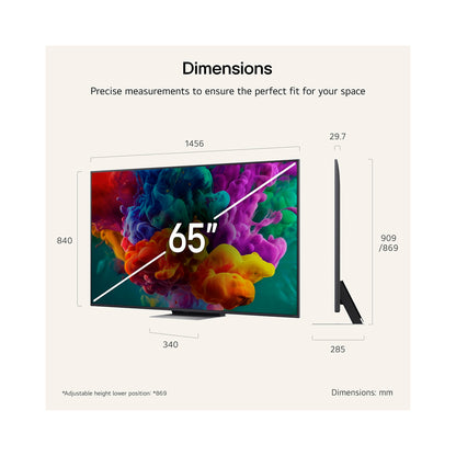 LG - TV 65'' UHD QNED EVO MINILED A8 144H (65QNED86B6B)