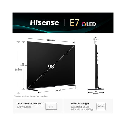 Hisense - 98'' Qled Smart TV (98E7Q)