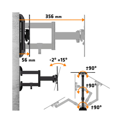Engel  - TV Wall Bracket 17" - 43" (AC0591E)