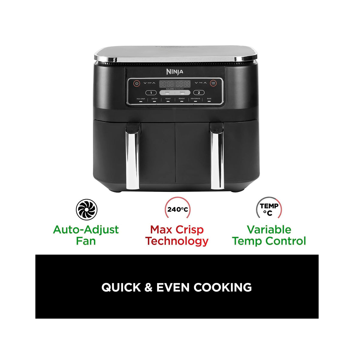 Ninja - Foodi Dual Zone Air Fryer 7.6L. (AF300EU)
