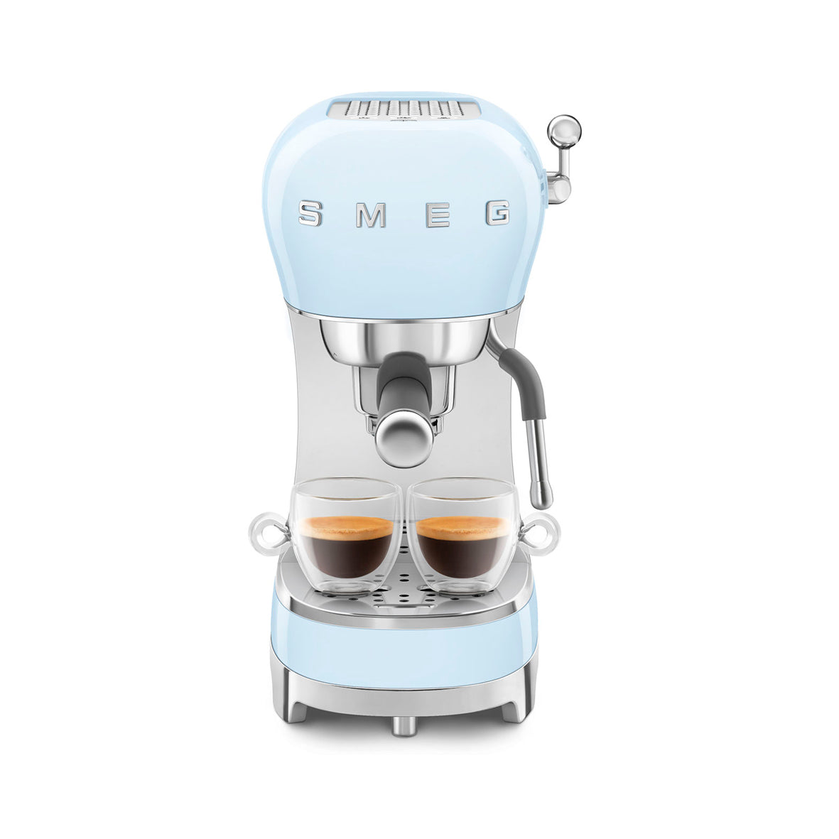Smeg - Espresso Manual Coffee Machine Pastel Blue (ECF02PBEU)