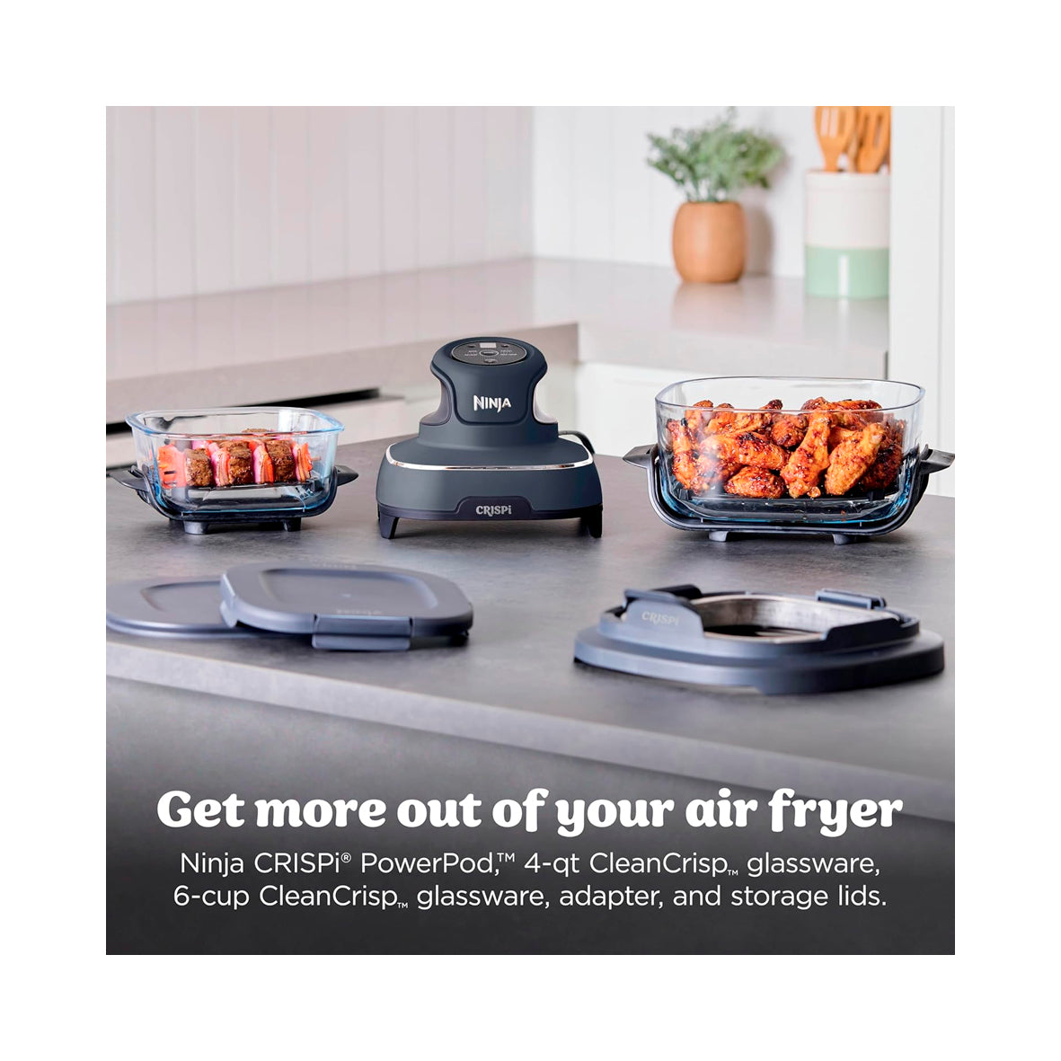 Ninja - CRISPi 4-in-1 Portable Glass Air Fryer (FN101EUGY)