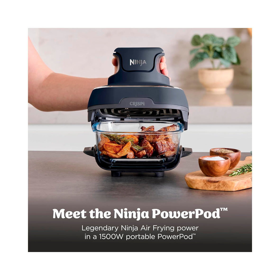 Ninja - CRISPi 4-in-1 Portable Glass Air Fryer (FN101EUGY)