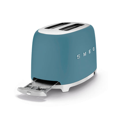 Smeg - Toaster 2 Slice, 2 Slot Matt Storm Blue (TSF01SBMEU)