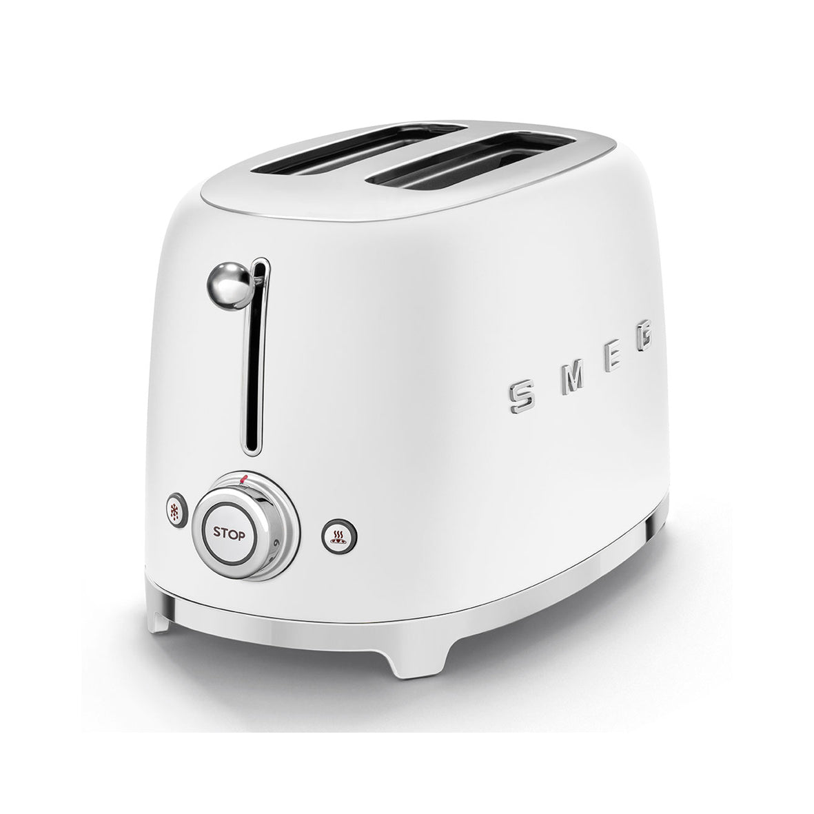 Smeg - Toaster 2 Slice, 2 Slot Matt White (TSF01WHMEU)