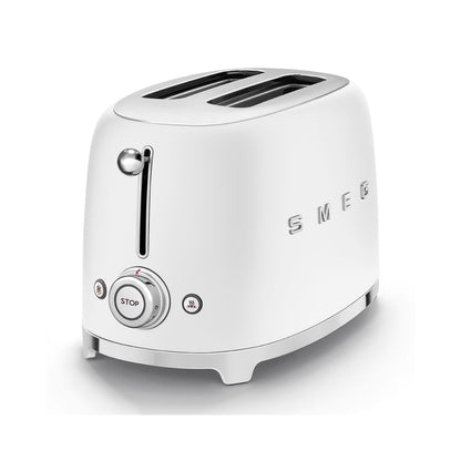 Smeg - Toaster 2 Slice, 2 Slot Matt White (TSF01WHMEU)