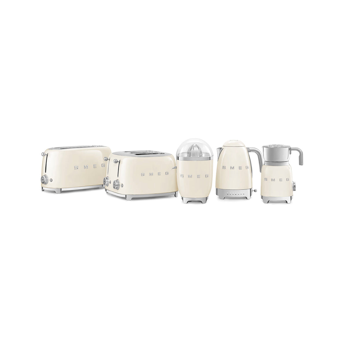 Smeg - Toaster 4 Slice, 2 Long Slot Cream (TSF02CR)