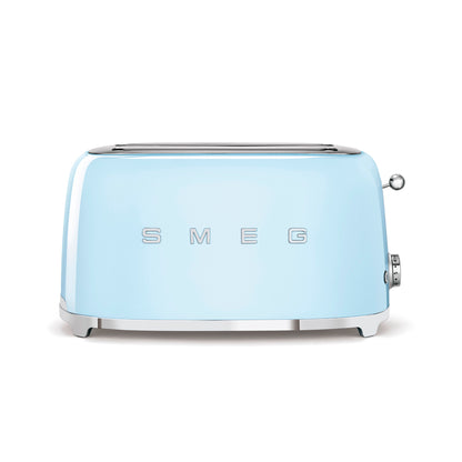 Smeg - Toaster 4 Slice, 2 Long Slot Pastel Blue (TSF02PBEU)