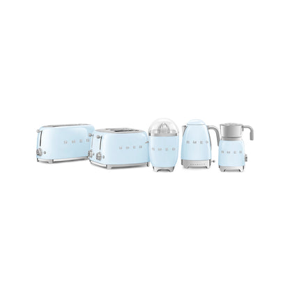 Smeg - Toaster 4 Slice, 2 Long Slot Pastel Blue (TSF02PBEU)