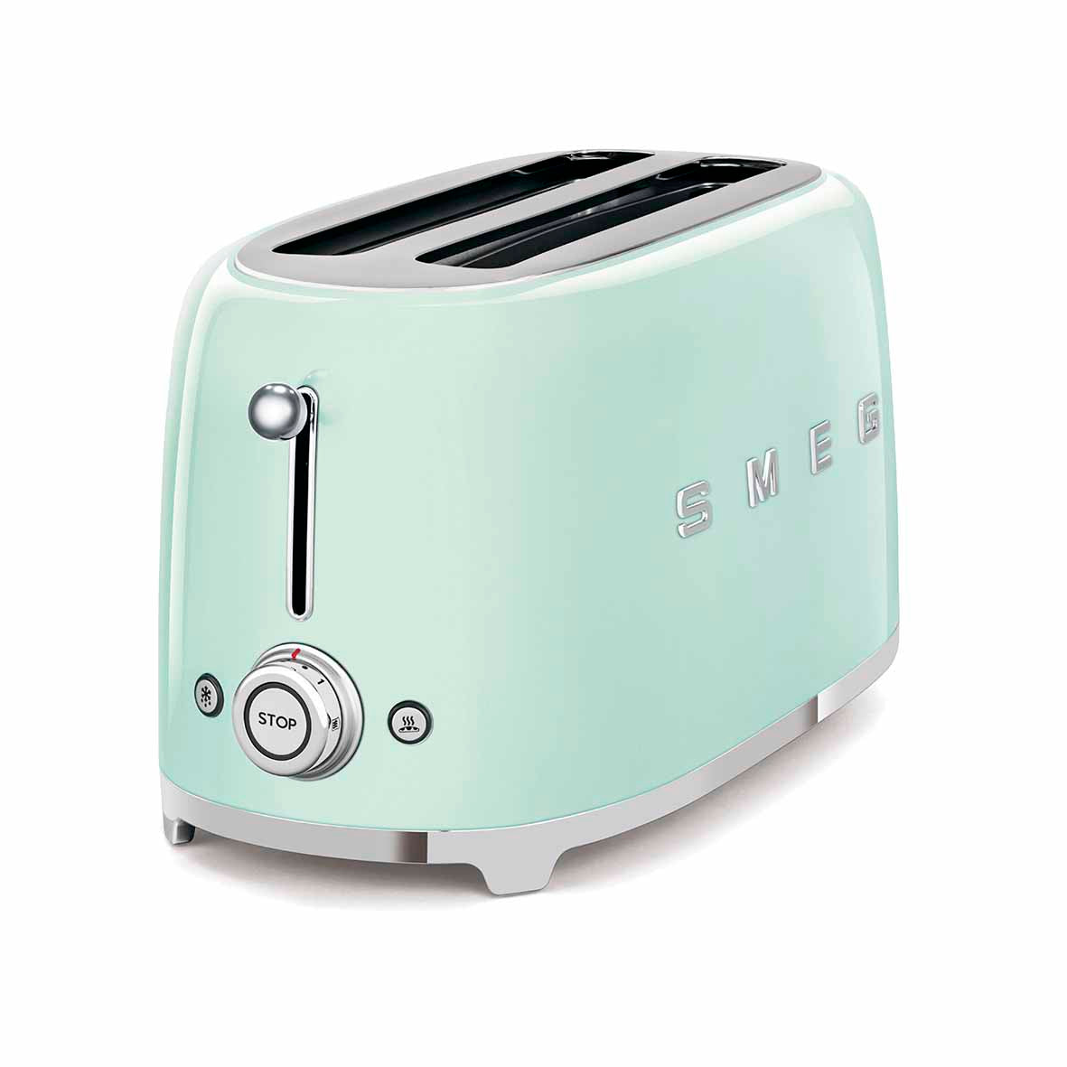 Smeg - Toaster 4 Slice, 2 Long Slot Pastel Green (TSF02PGEU)