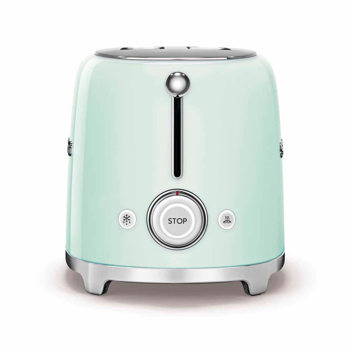 Smeg - Toaster 4 Slice, 2 Long Slot Pastel Green (TSF02PGEU)