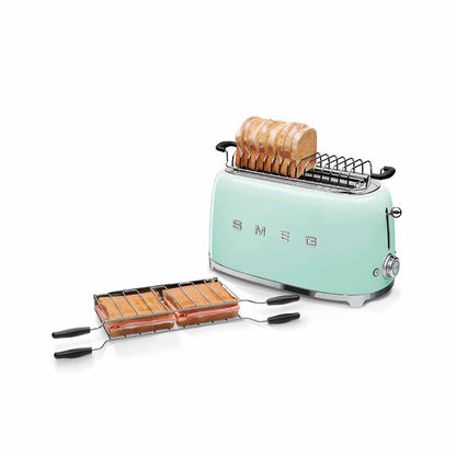 Smeg - Toaster 4 Slice, 2 Long Slot Pastel Green (TSF02PGEU)