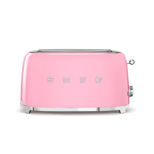 Smeg - Toaster 4 Slice, 2 Long Slot Gloss Pink (TSF02PKEU)