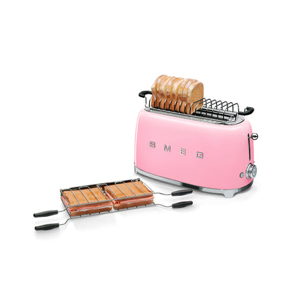 Smeg - Toaster 4 Slice, 2 Long Slot Gloss Pink (TSF02PKEU)