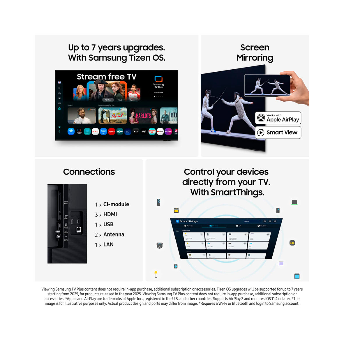 Samsung - Smart TV 55" Crystal UHD 4K (TU55U7005FK)