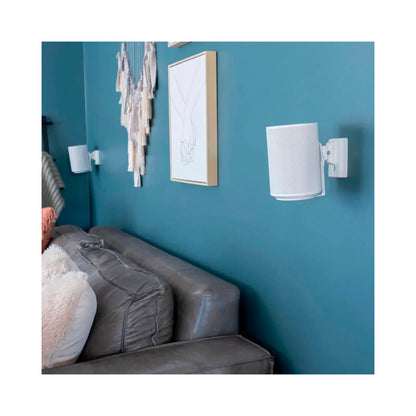 Sanus - Wall Mount Pair White Sonos Era 100